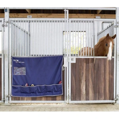Afbeelding van HKM Stalgordijn Donkerblauw 130x120cm