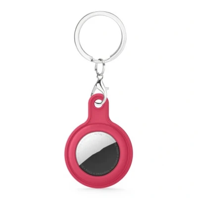 Afbeelding van AirTag case gel series sleutelhanger met ring donkerrood