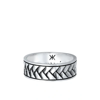 Afbeelding van Kuzzoi Vintage LOOK Ring, Heren, Maat: 60, Grau