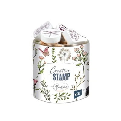 Afbeelding van Aladine Stampo Stempel Set Zomer Bloemen 37 stuks