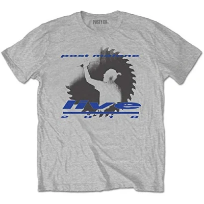 Afbeelding van Post Malone Live Saw Heren T shirt 2XL Grijs