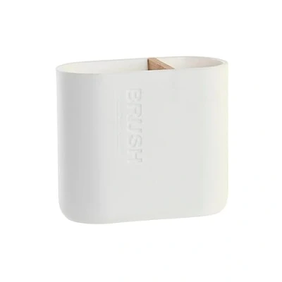 Afbeelding van Tandenborstelhouder DKD Home Decor 11,5 x 5,5 10,5 cm Natuurlijk Wit Polypropyleen
