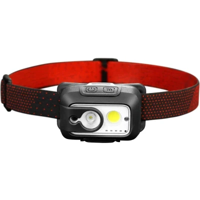 Afbeelding van 9W LED hoofdlamp met verstelbare hoofdband, sensor, oplaadbaar, 6 lichtfuncties