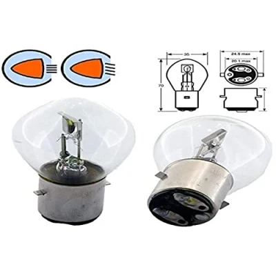 Afbeelding van cyclingcolors lamp 6v 25/25w ba20d motorfiets bromfiets scooter projector