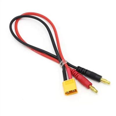 Afbeelding van VUNIVERSUM Mr.Stecker Modellbau® XT60 Premium oplaadkabel voor 4 mm Lipo vrouwelijk mannelijk 30 cm 14 AWG 2,5 mm² gouden banaanstekker