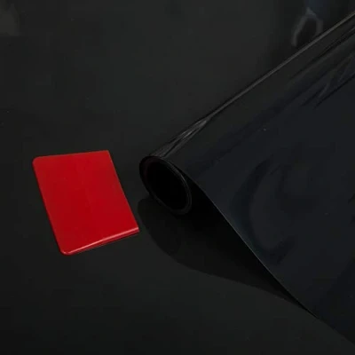 Afbeelding van d c fix Statische getinte folie, zelfklevend, zonwering, 99% uv bescherming, hittebestendig, getint, ondoorzichtig, privacyfolie, hittebeschermingsfolie, 90 x 200 cm