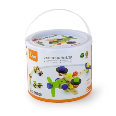 Afbeelding van Viga Toys Constructiebouwset Hout 48 delig Multicolor