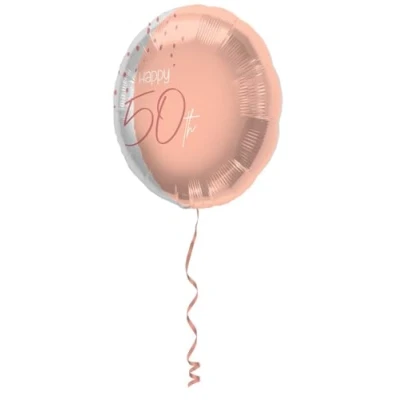 Afbeelding van Folat Folieballon 50 jaar Elegant Lush Blush 45cm