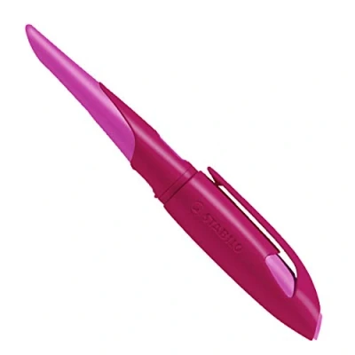Afbeelding van Ergonomische schoolpen STABILO EASYbirdy, A, berry/roze, linkshandig.