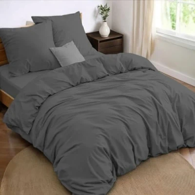 Afbeelding van Dreamzie Beddengoed 160 x 200 cm, 4 delig, dekbedovertrek 240 260 hoeslaken met 2 kussenslopen 65 100 draden/cm², microvezel, Oeko Tex