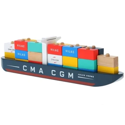Afbeelding van Vilac stapelspel houten vrachtschip