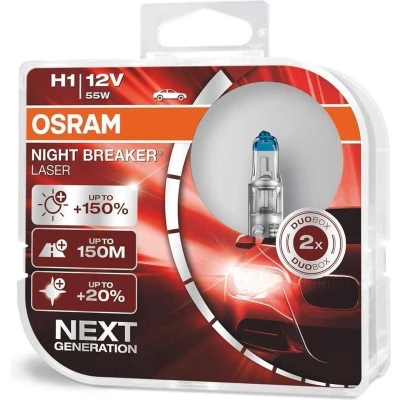 Afbeelding van Osram H1 Night Breaker Laser +150% 64150NL Autolampen