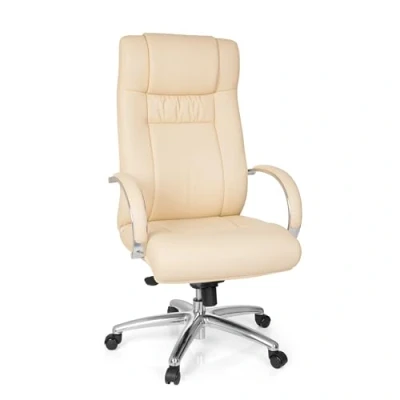 Afbeelding van hjh office XXL FG 600 Bureaustoel Zware belasting (belasting tot 150 kg) Kunstleder Beige