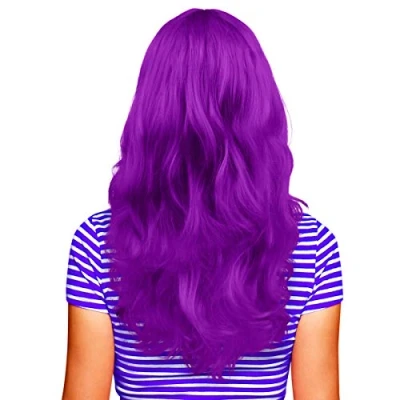 Afbeelding van Hatstar Sexy damespruik, lang haar, krullend, golvend, voor carnaval en (paars)