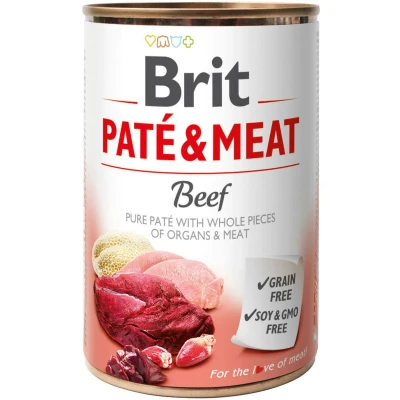 Afbeelding van Brit Blik Paté &amp; Meat Hondenvoer Rundvlees 6 x 400 g