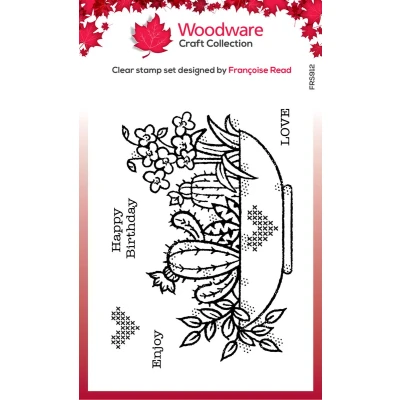Afbeelding van Woodware Clear singels stamp Plant display 10,16x15,24cm