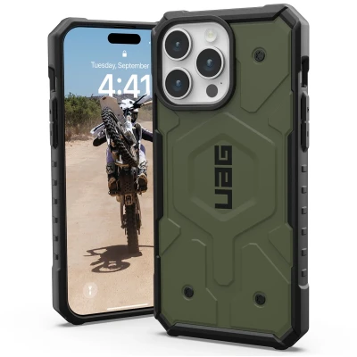 Afbeelding van Urban Armor Gear Civilian MagSafe Backcover Apple iPhone 15 Pro Max Olijf compatible