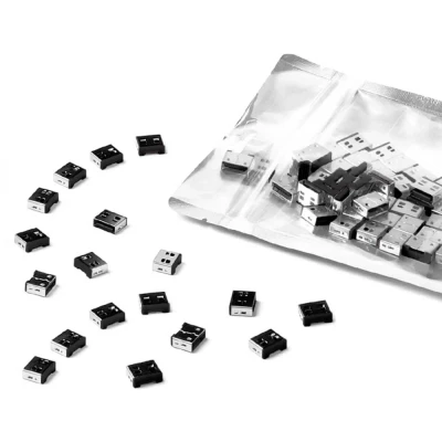 Afbeelding van Smartkeeper UL03P2BK USB A poortslot Set van 100 stuks Zwart Zonder sleutel