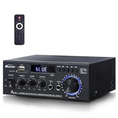 Afbeelding van AK45 Pro hifi stereo versterker 2 kanaals Bluetooth 5.0 Power 50W x digitale vermogensversterker met USB, SD, RCA voor thuis of in de auto