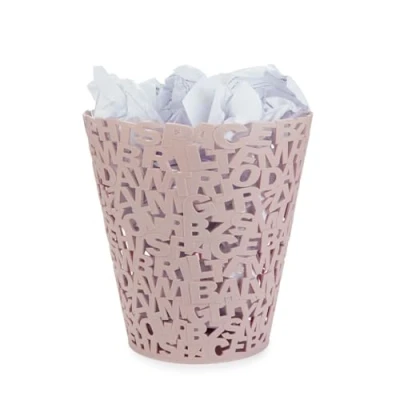 Afbeelding van Balvi Wastebasket Letters Roze