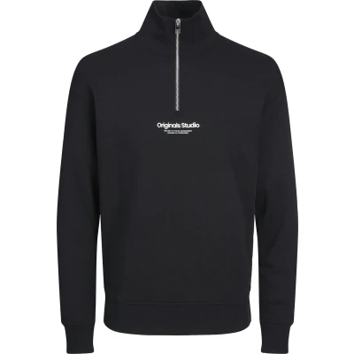 Afbeelding van Jack &amp; Jones Junior Jorvesterbro Quarter ZIP Sweater, Heren, Maat: 176, Black