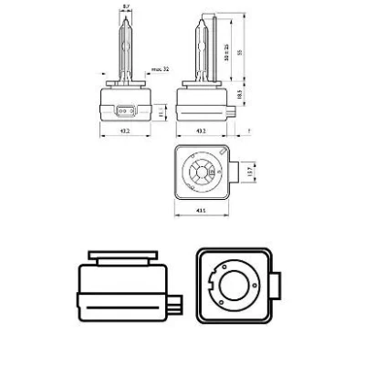 Afbeelding van Philips D1S 85v 35w PK32d 2 Xenon Longerlife 85415SYC1