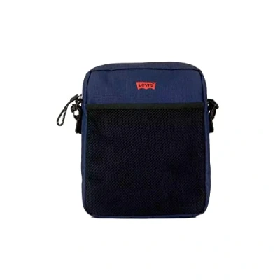 Afbeelding van Levi&#039;s Dual Strap North South Crossbody Schouderriem voor heren, Navy Blauw