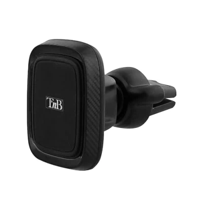 Afbeelding van T&#039;NB Vega, magnetische telefoonhouder voor ventilatierooster, sterke magneet, alle telefoons, optimale kwaliteit, compact, 360 graden rotatie, premium afwerking met koolstofeffect, zwart