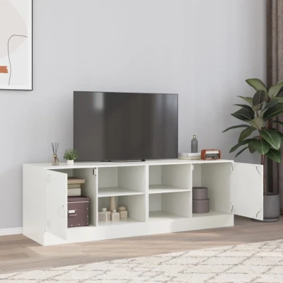 Afbeelding van Tv meubelen 2 st 67x39x44 cm staal wit