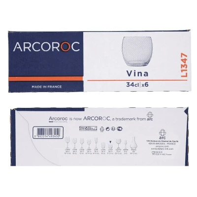 Afbeelding van Glazenset Arcoroc Islande Transparant Glas 200 ml (12 Stuks)