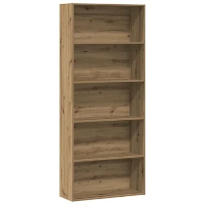 Image de vidaXL Bibliothèque chêne artisanal 80x30x189 cm bois d&#039;ingénierie3314677