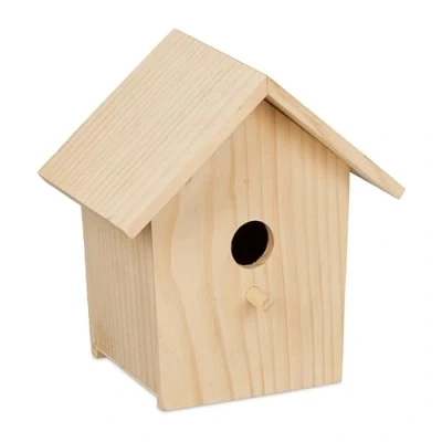 Afbeelding van Relaxdays decoratief vogelhuisje houten nestkastje vogelkastje balkon tuindecoratie
