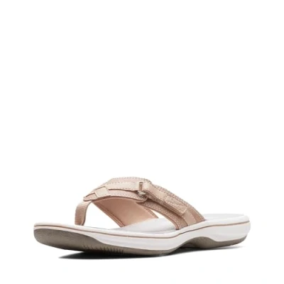 Afbeelding van Clarks Teenslippers Breeze Sea, Synthetisch Taupe