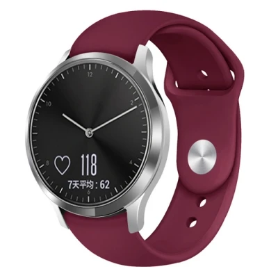 Afbeelding van Garmin Venu 3s / Vivoactive 4s 2s Vivomove Forerunner 255s Sportbandje Maat: Small Bordeaux
