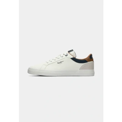 Afbeelding van Pepe Jeans Kenton Court Sneakers laag, Heren, Maat: 45, White Leer en textiel