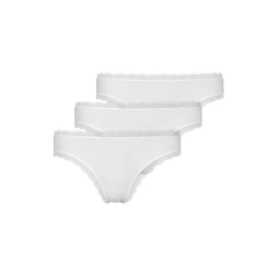 Afbeelding van Snocks 3 PACK MIT Spitze String, Dames, Maat: XL, Weiß
