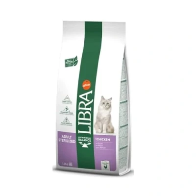 Afbeelding van 8 x 85 g Ultima Sterilized natvoer gratis! Libra12 kg droogvoer Adult Gesteriliseerd met Kip (12kg)