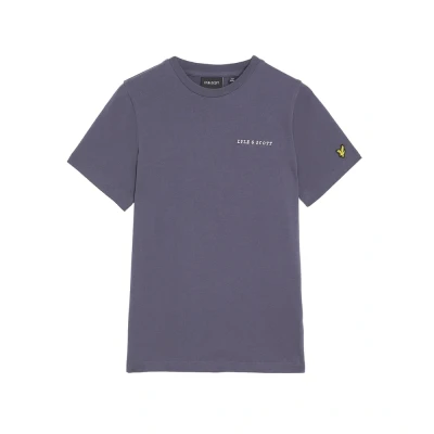 Afbeelding van Lyle &amp; Scott Script Embroidered Tshirt basic voor kinderen, Maat: 134/140, Graystone