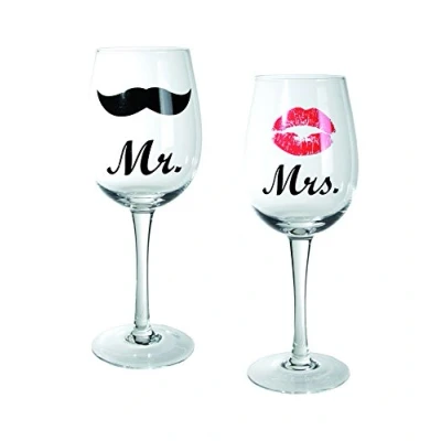 Afbeelding van Mr. En Mrs. Wijnglazen (set Van 2)