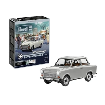 Afbeelding van 1:24 Revell 05630 Trabant 601 60 jarig jubileum &quot;Exclusieve editie&quot; Cadeauset Plastic Modelbouwpakket