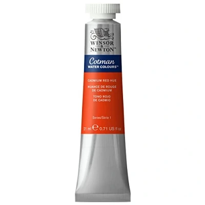 Afbeelding van Winsor &amp; Newton 0308095 Cotman aquarelverf, uitstekende transparantie, kleursterkte, tintsterkte en goede schildereigenschappen 21ml Tube, Cadmium Red Hue