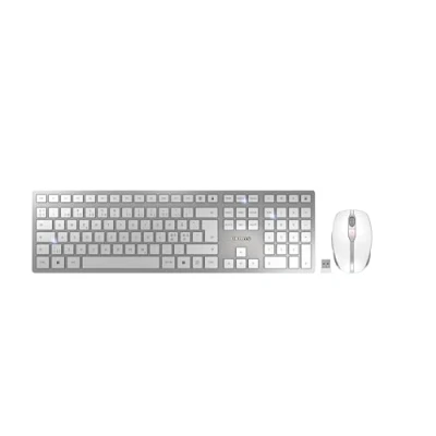 Afbeelding van CHERRY DW 9100 SLIM Toetsenbord en muis set draadloos 2.4 GHz, Bluetooth 4.2 pan Scandinavisch wit/zilver