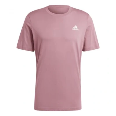 Afbeelding van adidas Sportswear Essentials Single Embroidered Small LOGO Tshirt basic, Heren, Maat: Small, Preloved crimson