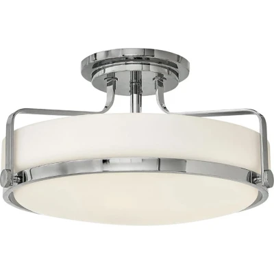 Afbeelding van Hinkley LED Plafondlamp Harper 3X E27 Max 60W Dimbaar Polished Chrome