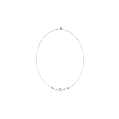 Afbeelding van Guess Petra Ketting Yellow goldcoloured/fuchsia, Dames, Maat: One Size, gold/coloured/fuchsia