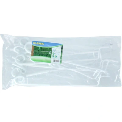 Afbeelding van Afstandisolator krulstaart wit 10 stuks