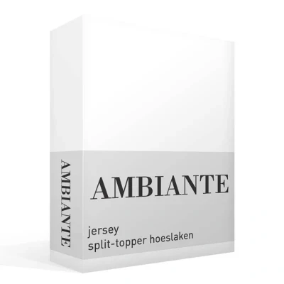 Afbeelding van Hoeslaken Lits Jumeaux 160x200 Ambiante Jersey Wit