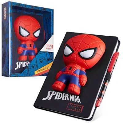 Afbeelding van Marvel Spiderman notitieboek, schrijfwaren, fantasie, notitieboek en pen