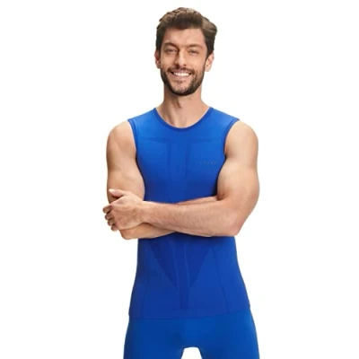 Afbeelding van FALKE heren singlet Warm thermoshirt blauw (yve) Maat: S