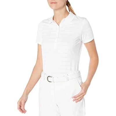Afbeelding van Callaway Opti Vent golfpoloshirt voor dames, met korte mouwen, Wit.